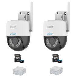 Sistem supraveghere Wi-Fi Uniarch cu 2 camere rotative 3MP si audio