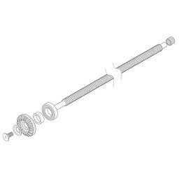 Ax melcat cu angrenaj inclus pentru automatizarea Life OPTIMO3