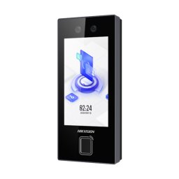Terminal control acces facial Hikvision cu amprenta, WiFi si PoE, 4.5 inch