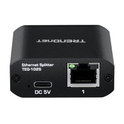 Splitter RJ45 Gigabit cu 1 intrare, 2 iesiri si USB-C TRENDnet TEG-102S