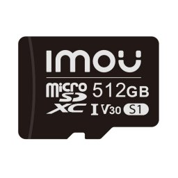 Card microSD 512GB IMOU S1 V30 U3 C10, 98MB/s, 3D TLC NAND