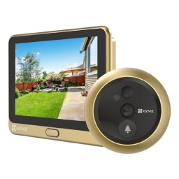 Vizor electronic smart EZVIZ DP2C, Wi‑Fi, Full HD, monitor 4.3 inch, auriu