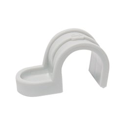 Colier din plastic FP20 pentru teava, fixare cu pistol de cuie, 100 buc