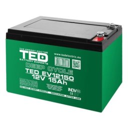 Acumulator Deep Cycle AGM 12V 15Ah TED pentru vehicule electrice