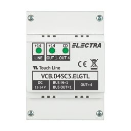 Doza de derivatie video cu 4 iesiri Electra VCB.04SC3.ELGTL
