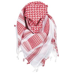 Shemagh rosu-alb MFH, esarfa araba 100% bumbac, 115 x 110 cm