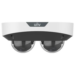 Camera IP duala UNV 2x4MP cu IR 30m, microfon, PoE si protectie IK10