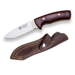 Cutit Joker Corzo cu lama inox 10 cm, full tang si teaca din piele