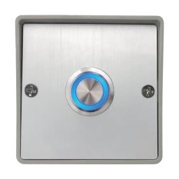 Buton de iesire aparent din aliaj cu LED albastru, IP66, NO/NC/COM