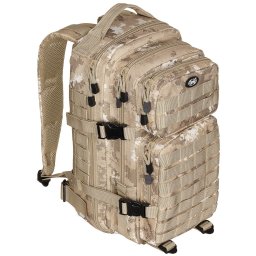 Rucsac modular Assault 30L cu sistem MOLLE, camuflaj desert, MFH