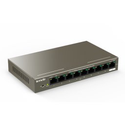 Switch PoE Tenda cu 8 porturi 10/100Mbps si uplink RJ45, 58W