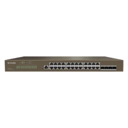Switch Tenda cu management, 24 porturi Gigabit si 4 porturi SFP