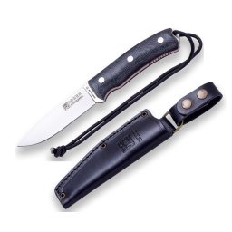 Cutit Joker Bushcrafter cu teaca din piele, lama N695 10,5 cm, maner micarta
