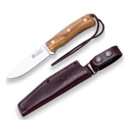Cutit Joker Bushcrafter cu lama Böhler N695 si teaca din piele