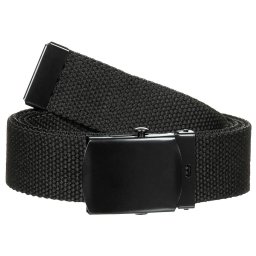 Curea textila neagra unisex, ajustabila, 130 cm, cu catarama metalica
