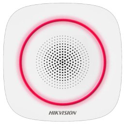 Sirena wireless de interior Hikvision DS-PS1-II-WE-R, rosie, 110 dB