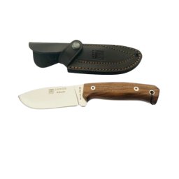 Cutit outdoor Joker Montes cu maner din lemn de nuc si teaca din piele