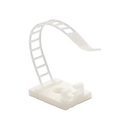 Suport autoadeziv ajustabil pentru prindere cabluri alb 25x18 mm, 100 buc