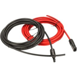 Cablu solar 4 mm² cu mufe MC4 pentru panouri fotovoltaice, 2 x 10 m