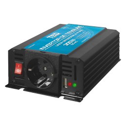 Invertor auto 12V la 230V, 300W, unda sinusoidala pura, USB si Schuko