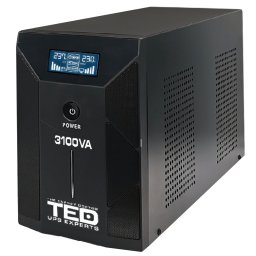 UPS line-interactive 3100VA 1800W cu LCD, stabilizator si 3 iesiri Schuko