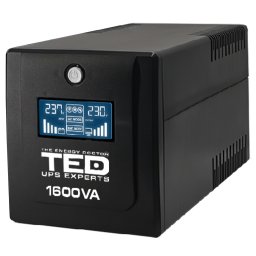 UPS line-interactive 1600VA 900W cu LCD, stabilizator si 4 prize Schuko