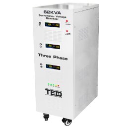 Stabilizator de tensiune trifazat 62 kVA cu servomotor SVC
