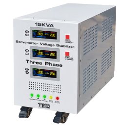 Stabilizator de tensiune trifazat 15 kVA cu servomotor TED Electric