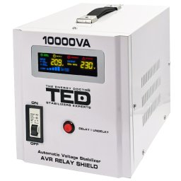 Stabilizator tensiune monofazat 10kVA AVR cu relee si display digital