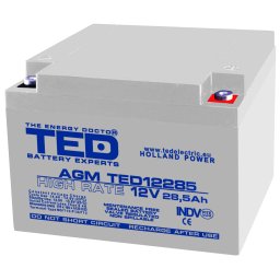 Acumulator AGM VRLA 12V 28,5Ah High Rate cu terminal M5 TED
