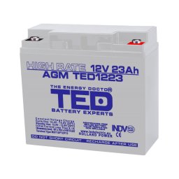Acumulator AGM VRLA 12V 23Ah High Rate cu terminal M5, 181x76x167 mm