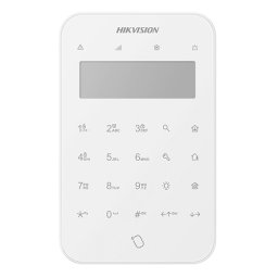Tastatura wireless Hikvision AX PRO cu LCD si TAG, 868 MHz, DS-PK1-LT-WE
