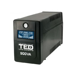 UPS line-interactive 900VA 500W cu LCD, AVR si 2 prize Schuko