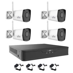 Sistem supraveghere Wi‑Fi cu 4 camere IP 2MP, audio si NVR 4K UNV