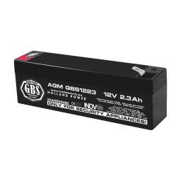 Acumulator AGM VRLA 12V 2.3Ah pentru sisteme de securitate, 178x34x60 mm