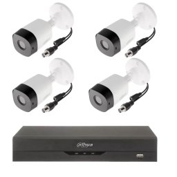 Kit supraveghere Dahua cu 4 camere exterior 2MP si DVR 4 canale 5MP