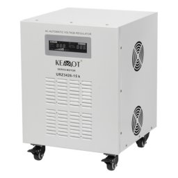 Stabilizator de tensiune monofazat cu servomotor 15000 VA, 2 prize, Kemot