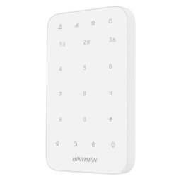 Tastatura wireless Hikvision AX PRO 868 MHz cu taste senzoriale DS-PK1-E-WE
