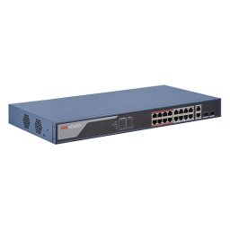 Switch PoE Hikvision cu 16 porturi 100Mbps si uplink Gigabit Smart