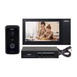 Kit videointerfon IP Dahua pentru 1 familie, cu card IC, PoE si monitor 7 inch