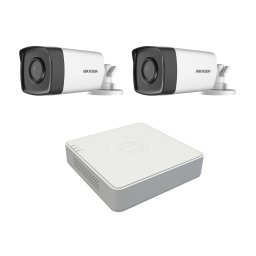 Kit supraveghere Hikvision 2MP Full HD cu 2 camere IR 40m si DVR