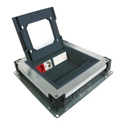 Doza de pardoseala metalica ingropata DLX, 16 module, capac 235x235 mm