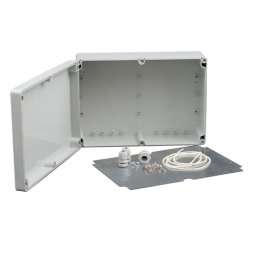 Doza exterior IP65 cu placa metalica pentru montaj echipamente