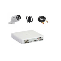 Kit supraveghere video Hikvision exterior 1 camera 2MP, IR 20 m, DVR