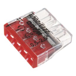 Conector compact WAGO 4 poli pentru conductori solizi 0.5-2.5 mm², 100 buc