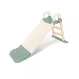 Tobogan pentru copii MyKids 140 cm, alb si verde, interior/exterior