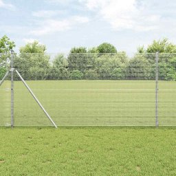Gard din otel galvanizat argintiu 50 x 1,4 m pentru exterior, vidaXL