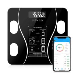 Cantar Electronic Ecran Digital Iluminat Compatibil Android/Ios cu Termometru AC-180 MD