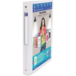 Caiet mecanic 4 inele - D20mm, coperti flexibile, buzunar prezentare, OXFORD Polyvision -transp. mat