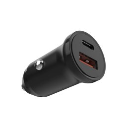 USB-C + USB-A PD3.0 20W Negru
